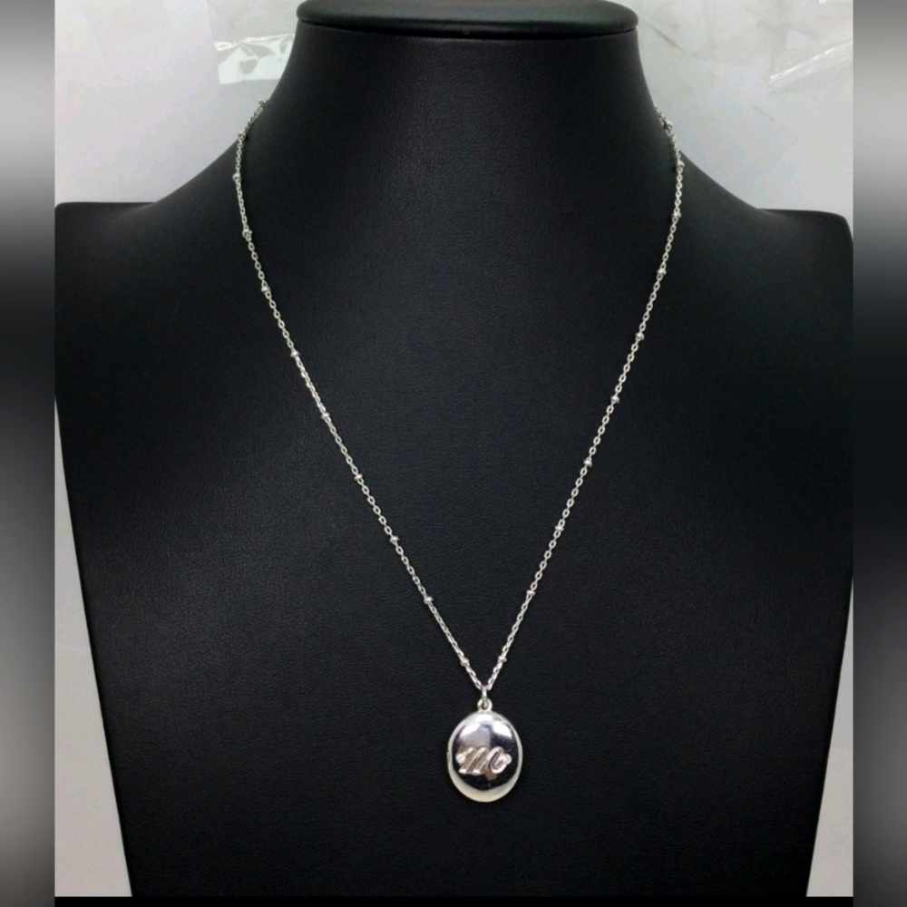Kate Spade New York M Initial Locket Pendant Necklace 16" NWOT